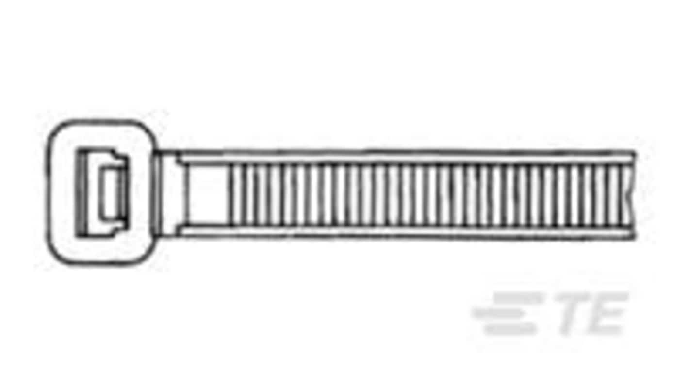 TE Connectivity Cable Tie, Standard, 200mm x 3.6 mm, Natural Nylon, Pk-1000