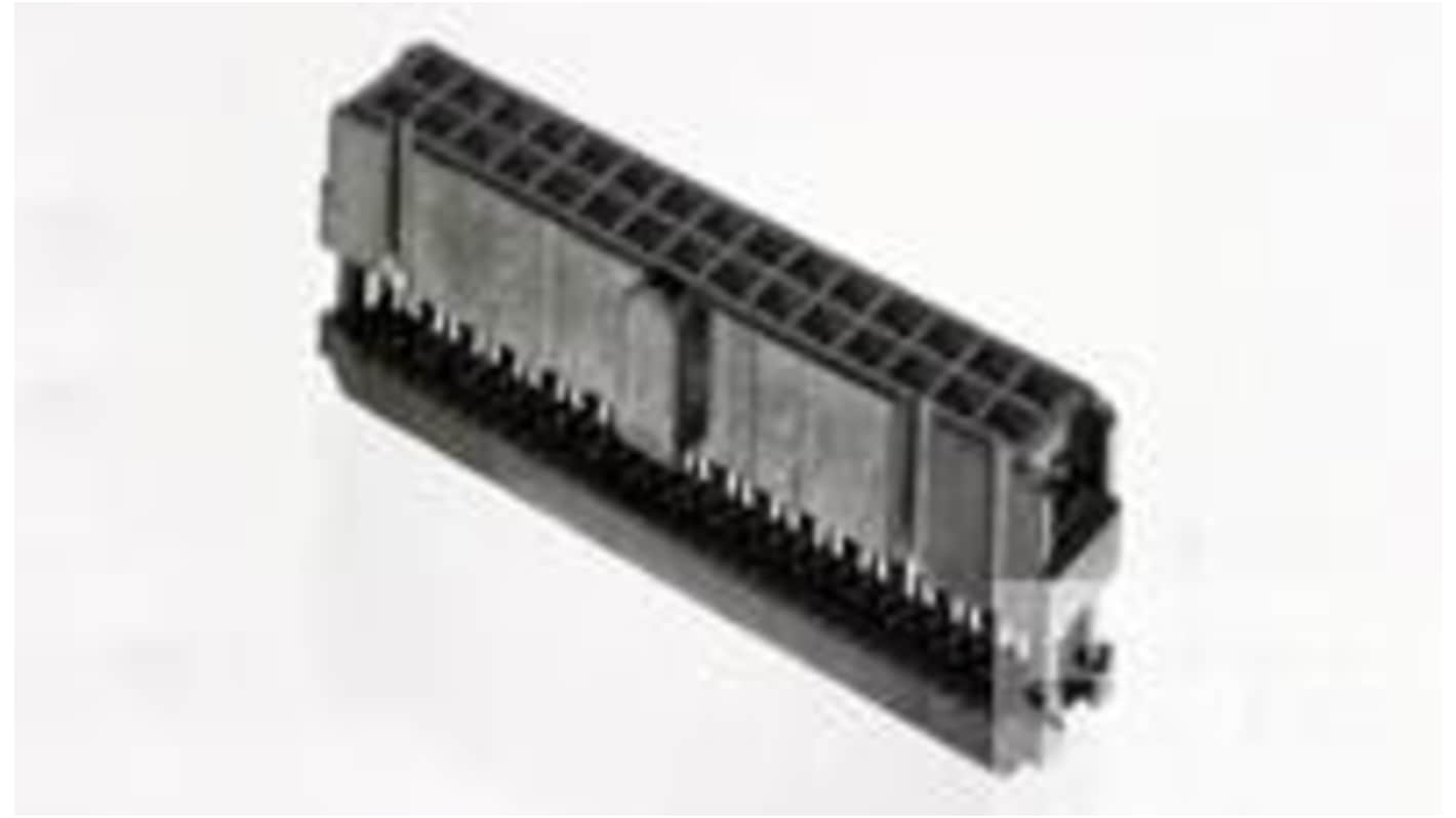 TE Connectivity FPC连接器, 母座, 20p, 2.54mm间距, 电缆安装, AMPODU系列
