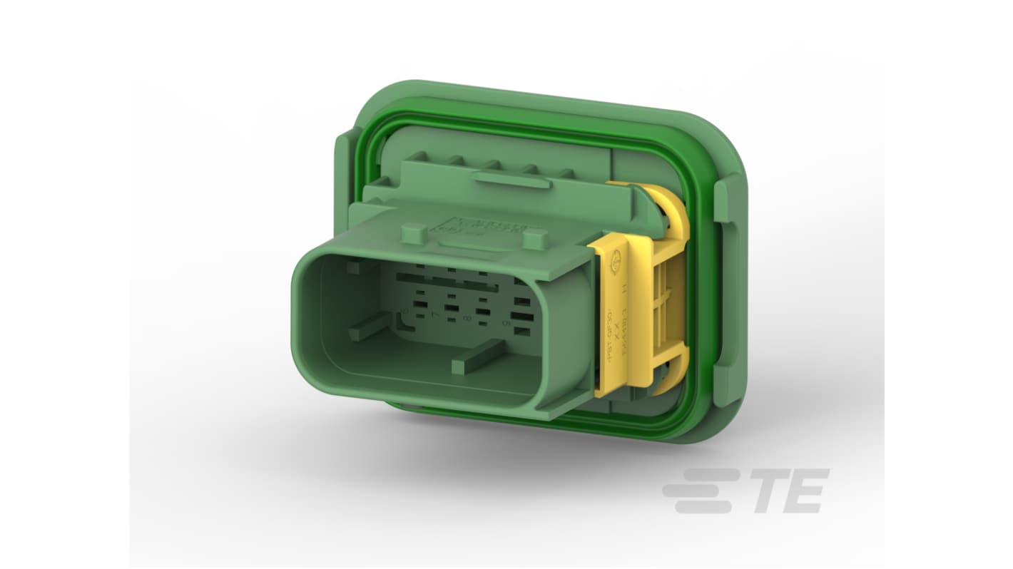 TE Connectivity, 3-1564 Automotive Connector Plug Green Cable Mount 10 Way, Wire Termination 3-1564518-1