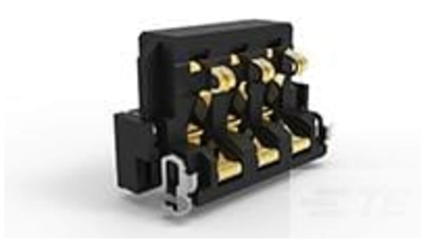 TE Connectivity, 21341 Series Plug 3 Way Battery Connector, Vertical, PCB, 2 A, 4 A, 30