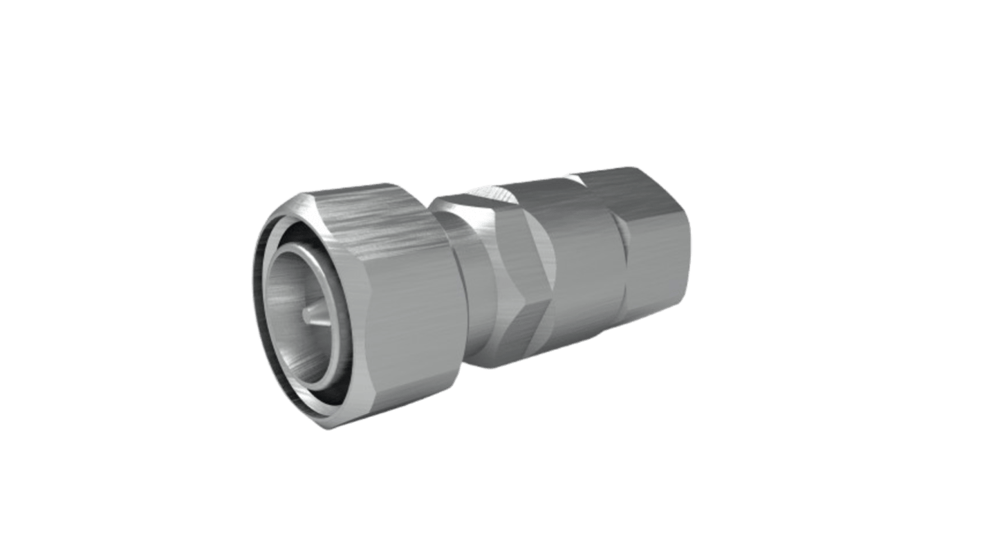 TE Connectivity 2081 Series, Plug Cable Mount 4.3-10 Connector, 50Ω, Clamp Termination, Straight Body