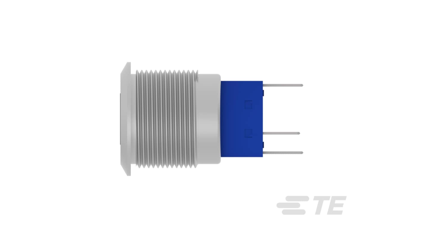 TE Connectivity Alcoswitch AV19 Series Illuminated Push Button Switch, Momentary, Bushing, SPST, 250V, IP67