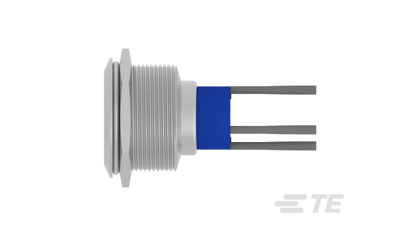 TE Connectivity Alcoswtich Series Illuminated Push Button Switch, On-Off, Bushing, SPST, 250V, IP67