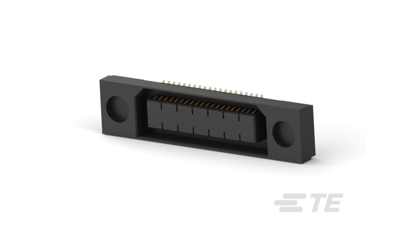TE Connectivity 3-1658 Series Vertical Board Mount PCB Header, 28 Contact(s), 0.8mm Pitch, Shrouded