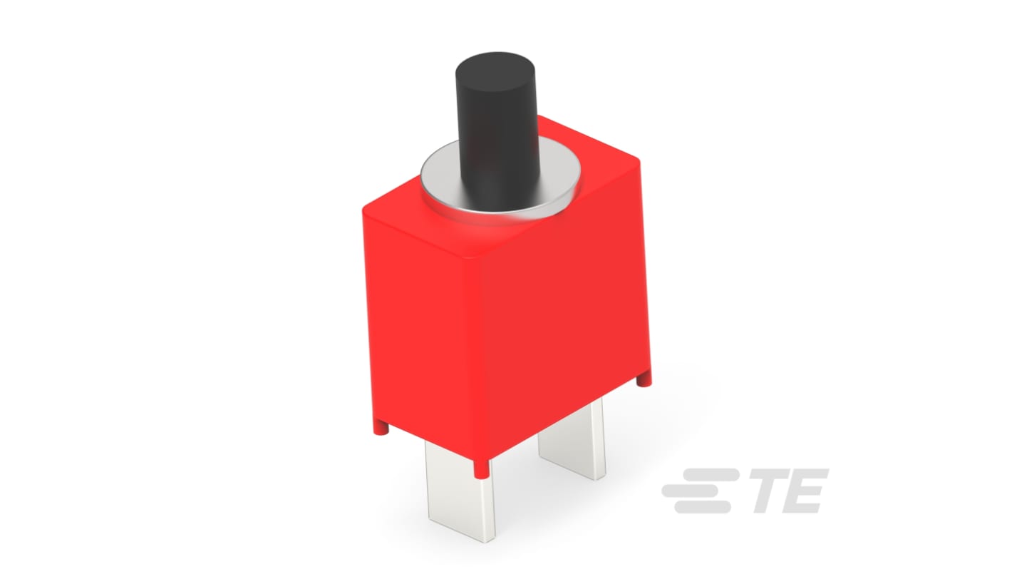 TE Connectivity Alcoswitch Series Push Button Switch, (On)-Off, Bushing, SPST, 28V dc, IP67