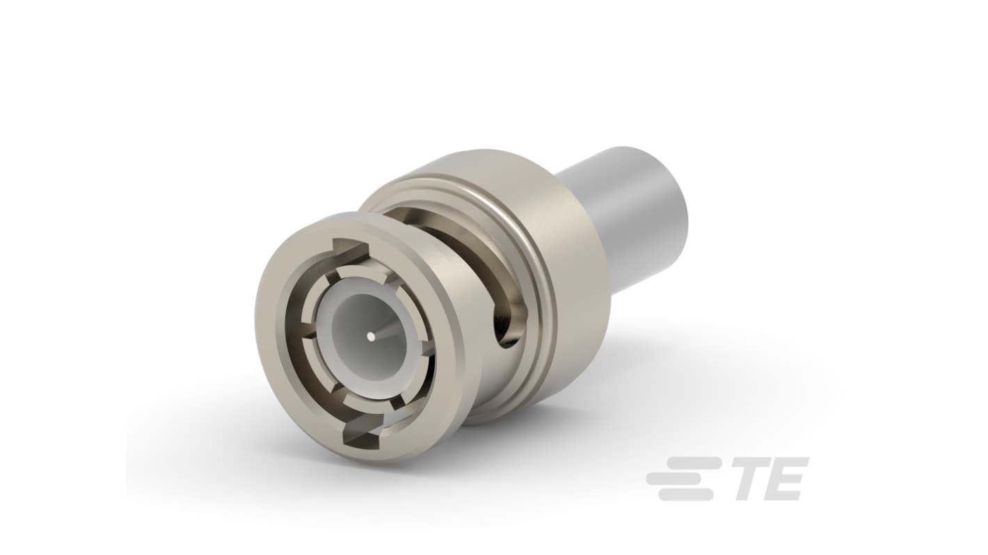 TE Connectivity 2270 Series Plug Cable BNC Connector, 50Ω, Crimp Termination, Straight Body