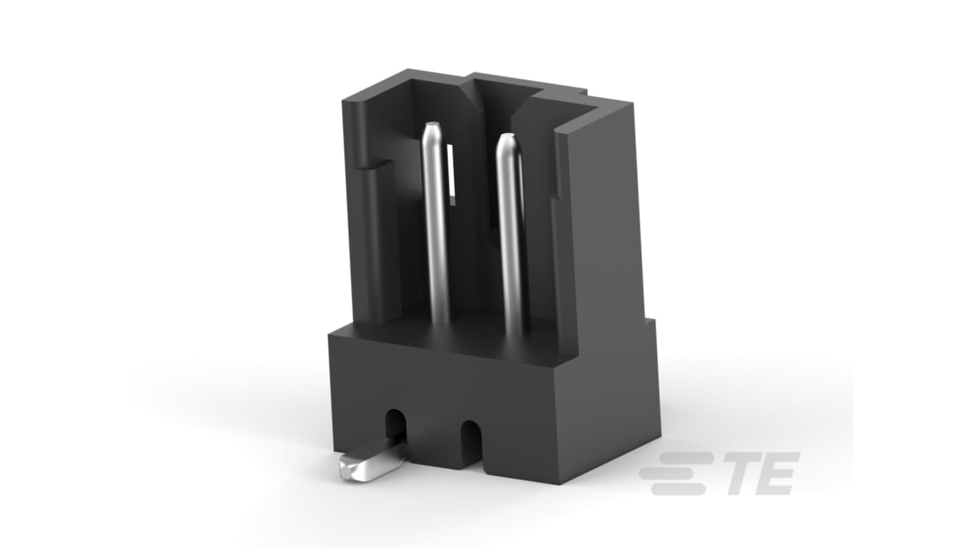 TE Connectivity AMP CT Series Vertical PCB Mount PCB Header, 2 Contact(s), 2mm Pitch, 1 Row(s), Shrouded