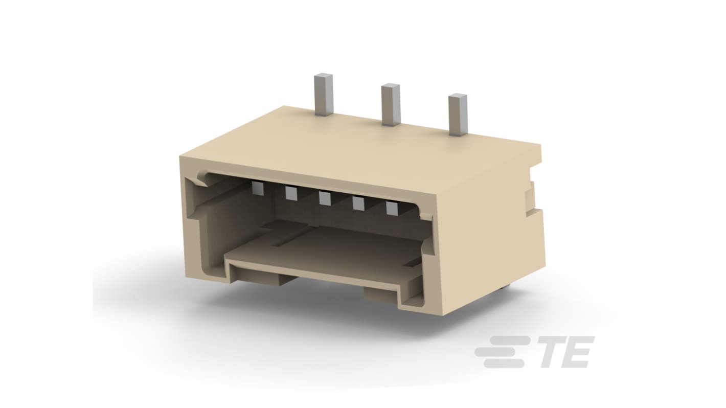 TE Connectivity 2923 Series Vertical Board Mount PCB Header, 1.5mm Pitch, 1 Row(s), Shrouded