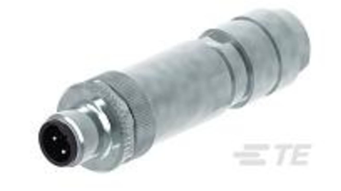 TE Connectivity Circular Connector, 4 Contacts, M12 Connector, Male, 3-2271 Series