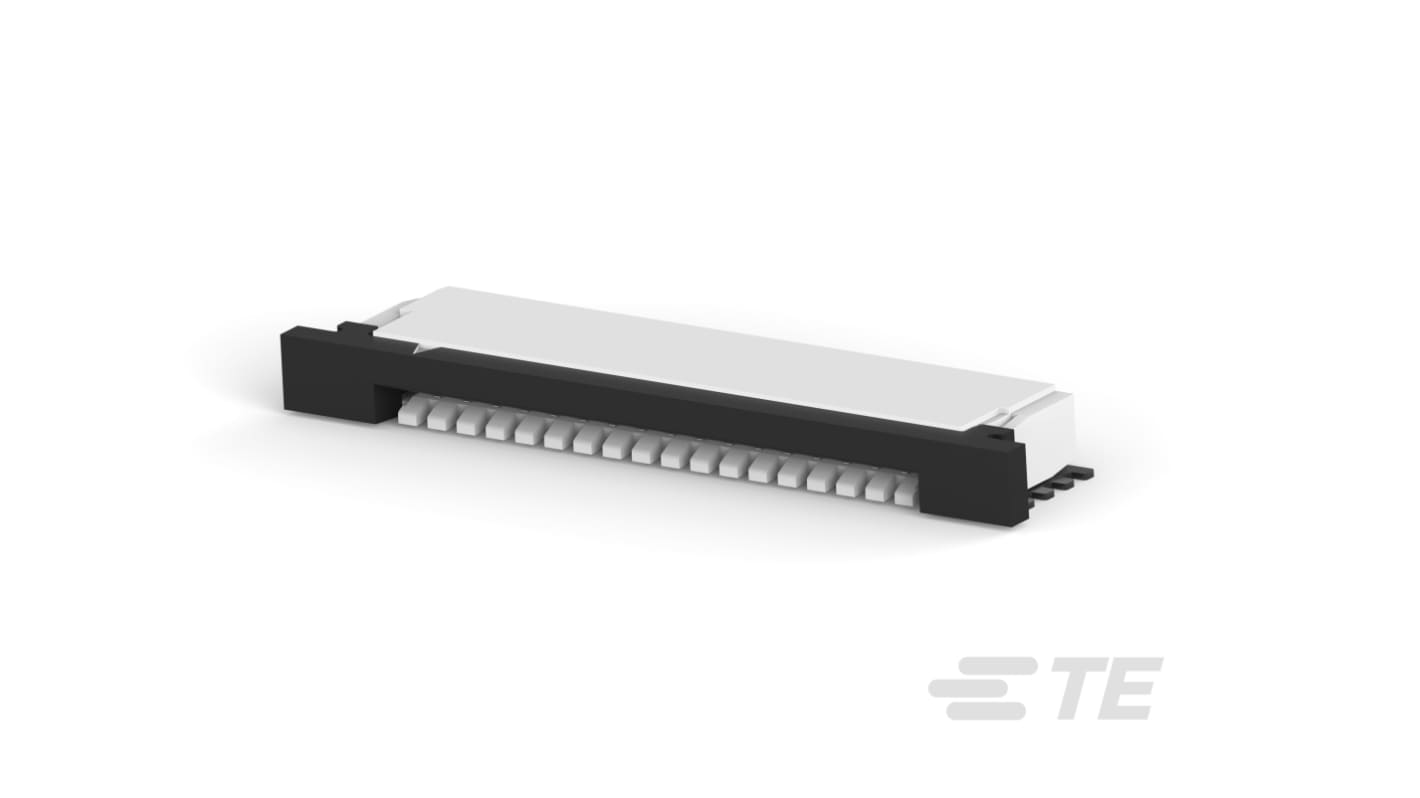 TE Connectivity, FPC 1mm Pitch 17 Way Right Angled Socket FPC Connector, SMT