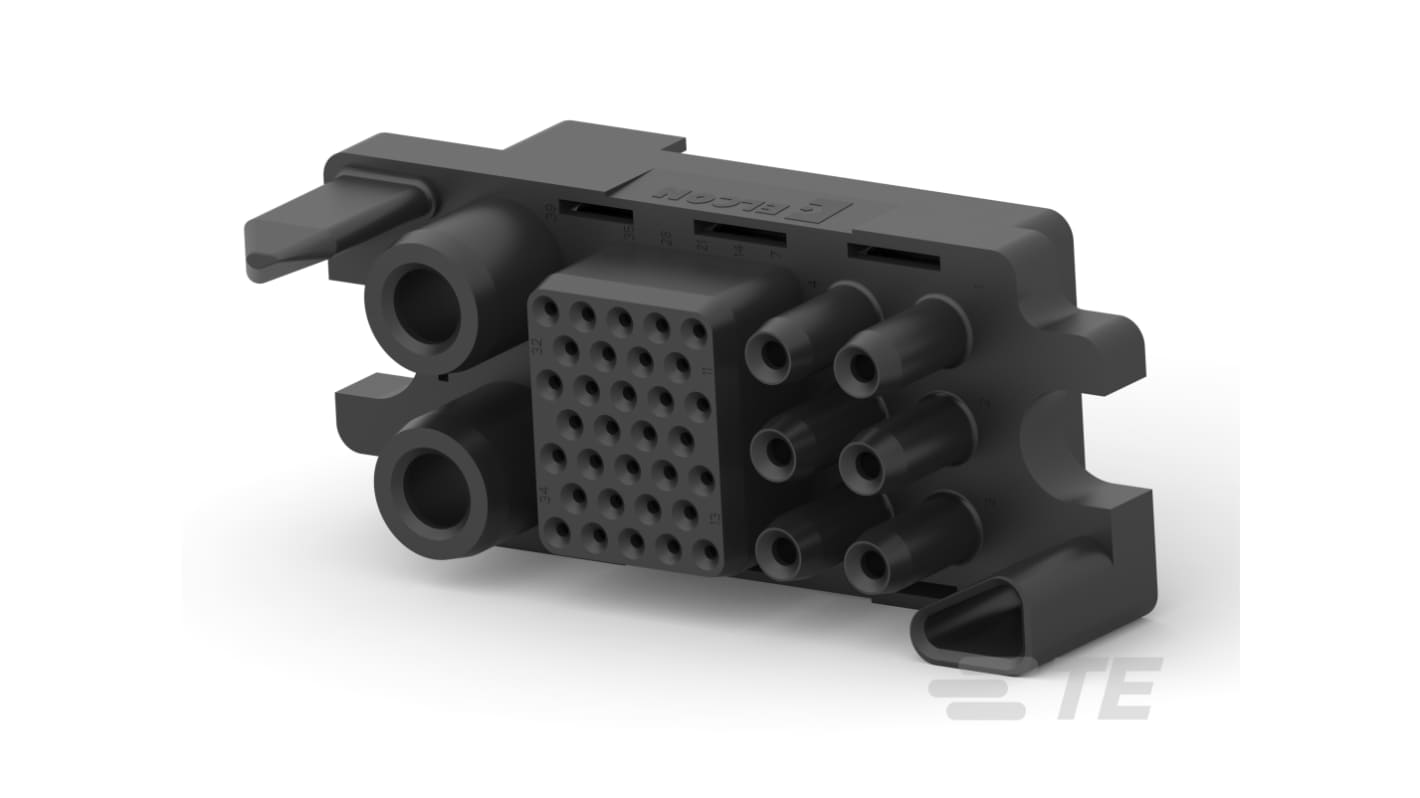 TE Connectivity Rectangular Power Connector, 40 Way, 125A, Receptacle, ELCON, Panel Mount, 750 V