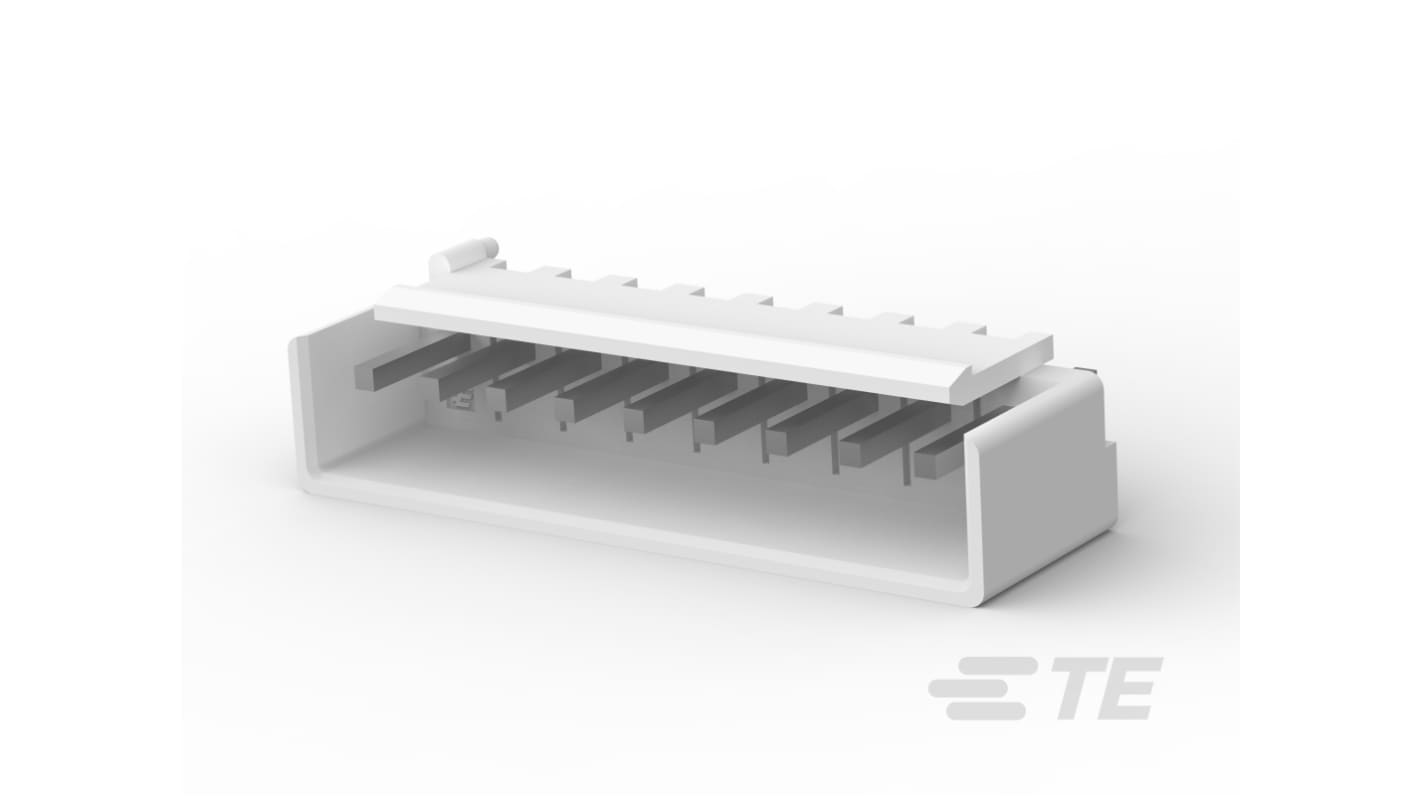 TE Connectivity Economy Power Series Vertical Board Mount PCB Header, 9 Contact(s), 3.96mm Pitch, 1 Row(s), Shrouded,