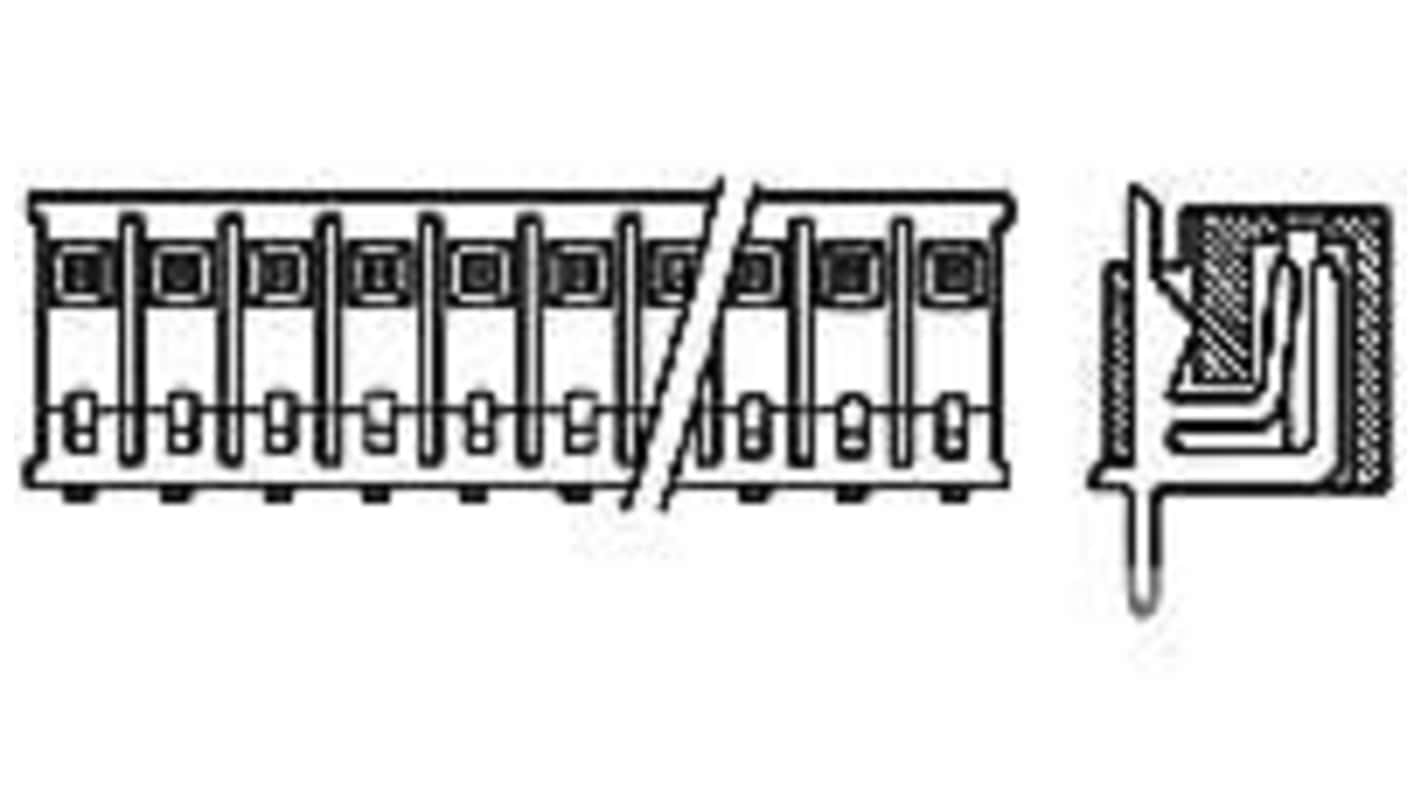 TE Connectivity AMP Series Vertical Board Mount PCB Header, 5 Contact(s), 2.5mm Pitch, 1 Row(s)
