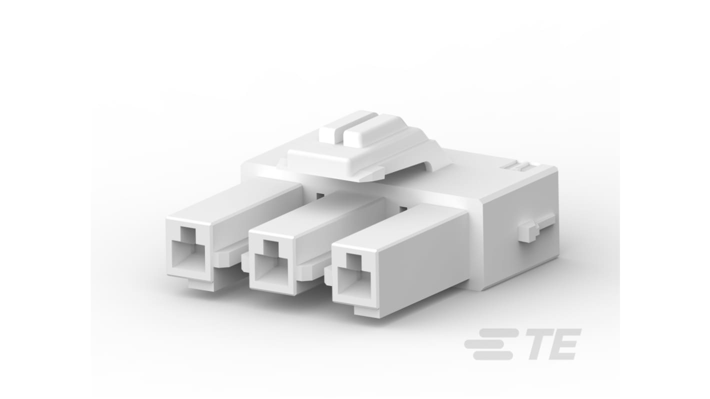 TE Connectivity, Power Double Lock Plug Connector Housing, 6.5mm Pitch, 3 Way, 1 Row