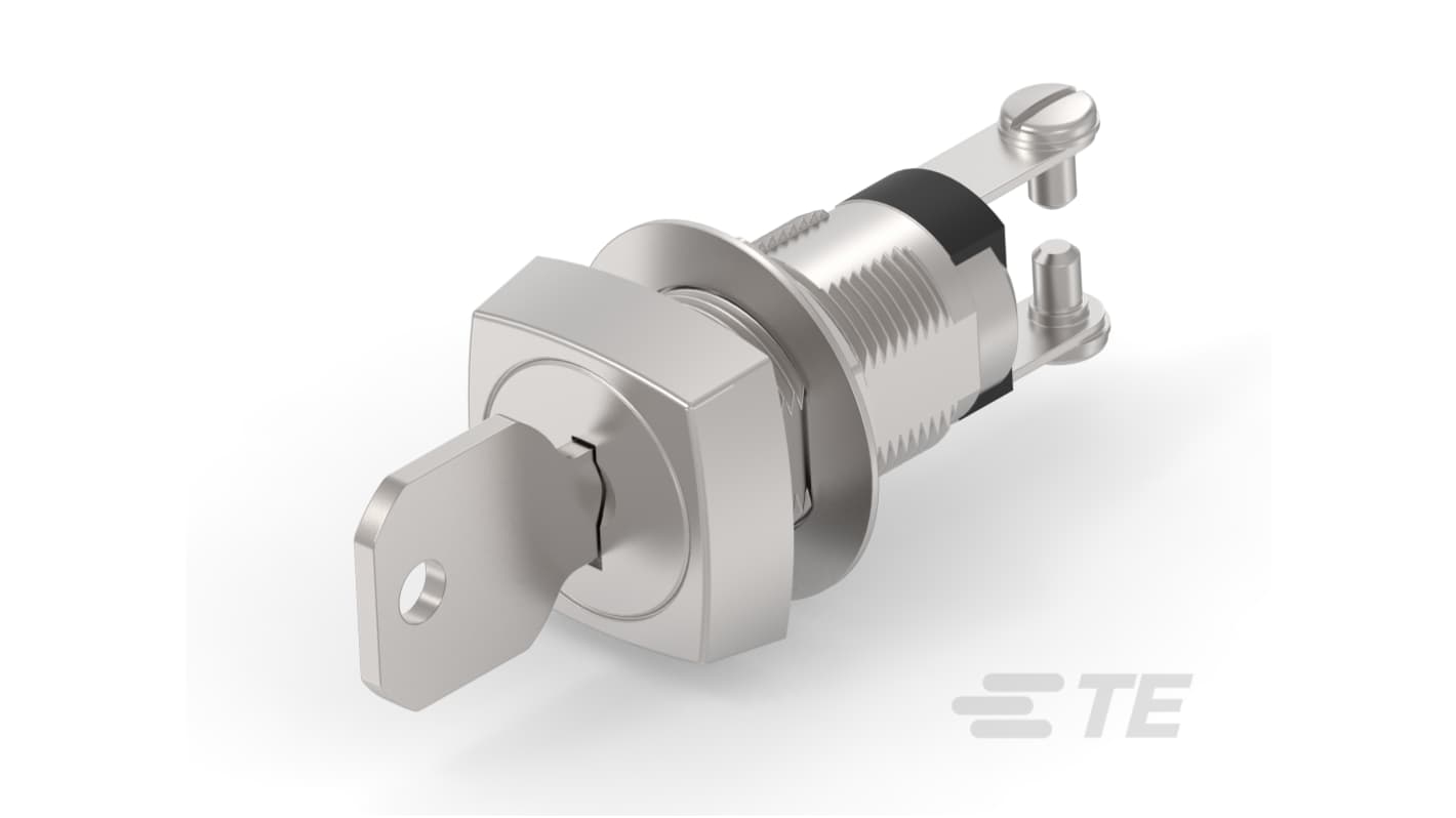 TE Connectivity Keylock Switch, SPST, 1A 2-Way