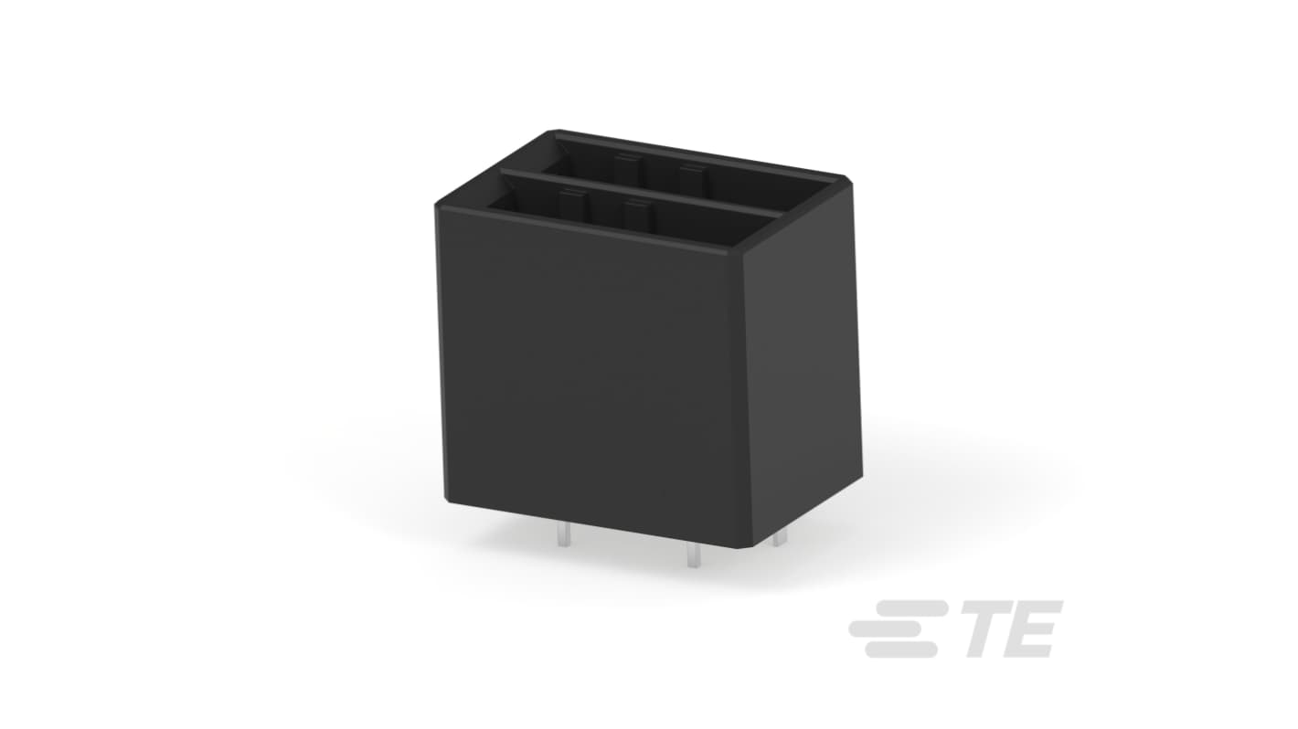 TE Connectivity Dynamic 3000 Series Vertical Board Mount PCB Header, 4 Contact(s), 5.08mm Pitch, 2 Row(s), Shrouded