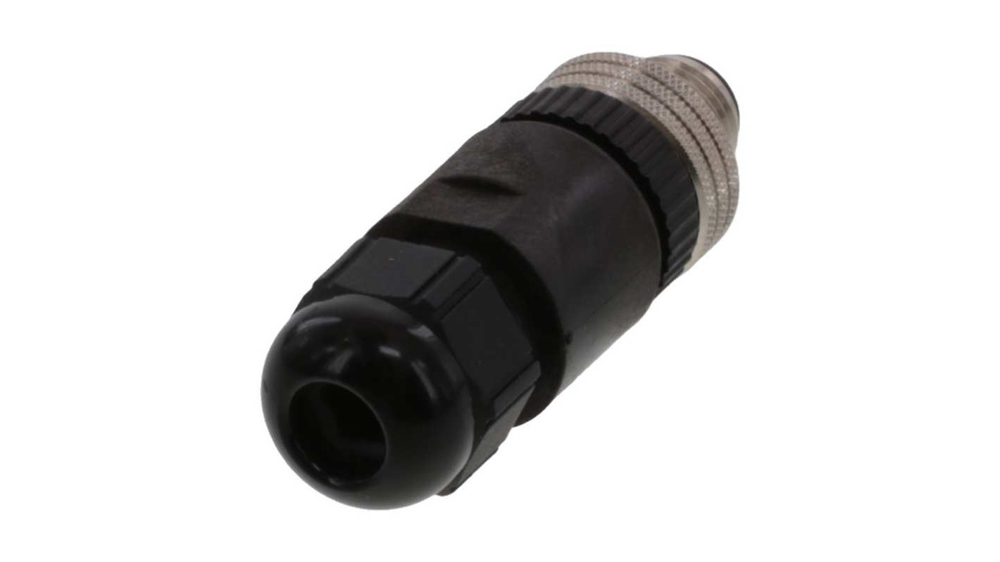 Molex Industrial Circular Connectors, 4 Contacts, Threaded Mount, M12 Connector, Plug, Male, IP67, 120071 Series