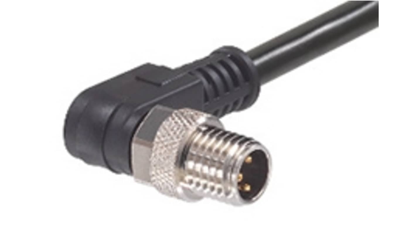 Kabel przemysłowy konfekcjonowany Złącze A M8 liczba rdzeni 3 długość 10m Rodzaj A Męskie Złącze B Złącze typu Pigtail
