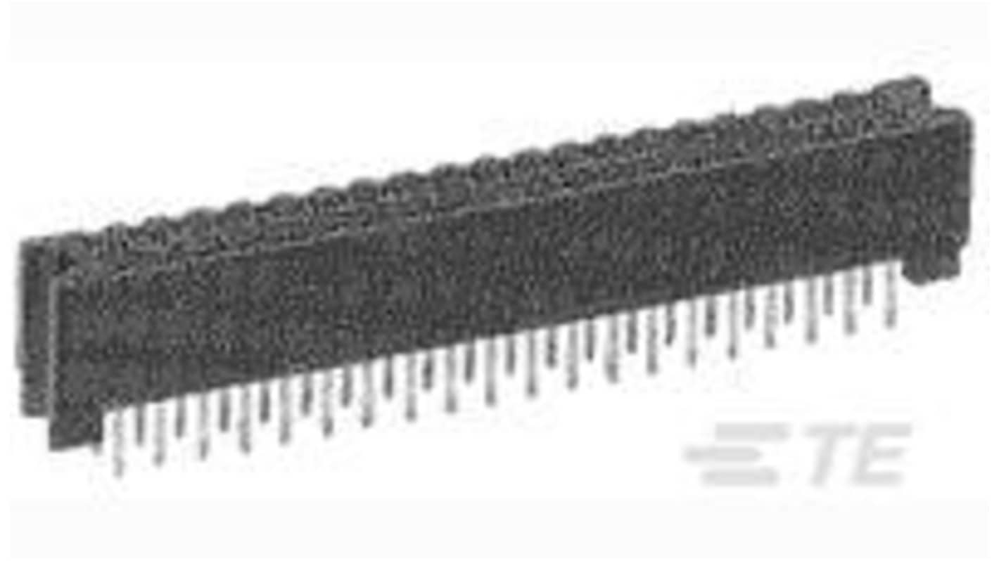 TE Connectivity 53497 Series Vertical Board Mount PCB Socket, 50-Contact, 2-Row, 2.54mm Pitch, Through Hole Termination