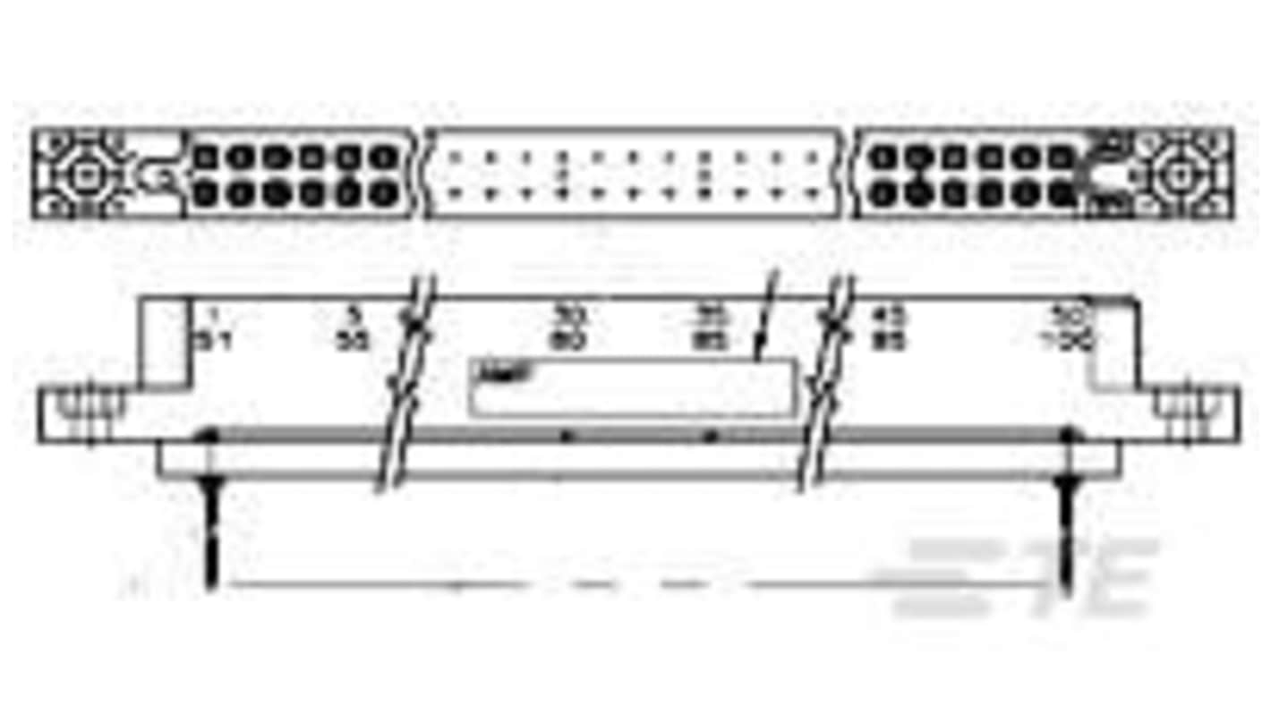TE Connectivity 530882 Series Board Mount PCB Header, Unshrouded