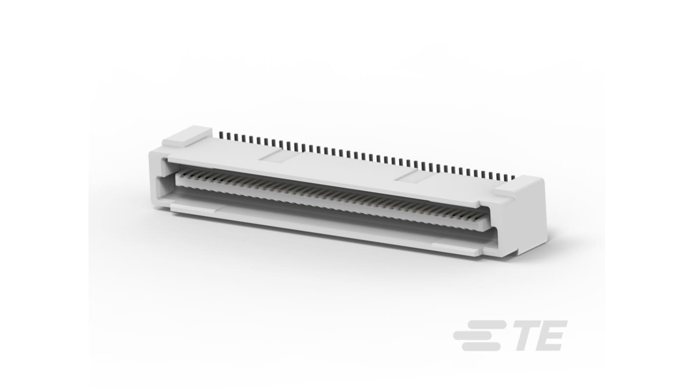 TE Connectivity 3-5177 Series Vertical Board Mount PCB Header, 80 Contact(s), 0.8mm Pitch, Shrouded