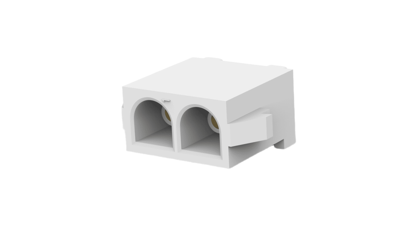 TE Connectivity MATE-N-LOK Series Vertical PCB Mount PCB Header, 2 Contact(s), 6.35mm Pitch, 1 Row(s), Shrouded