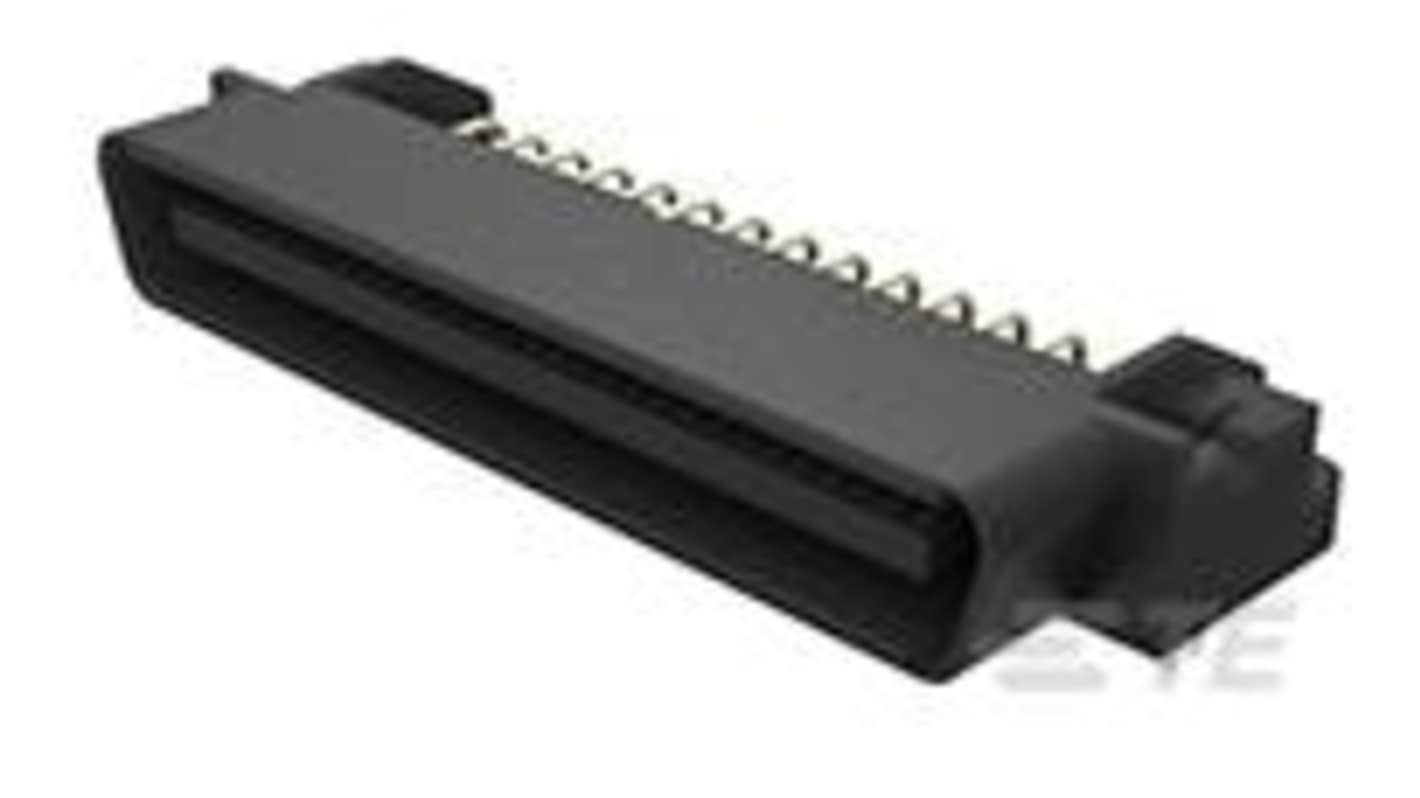 TE Connectivity CHAMP Series Right Angled Board Mount PCB Header, 60 Contact(s), 1.27mm Pitch, Shrouded