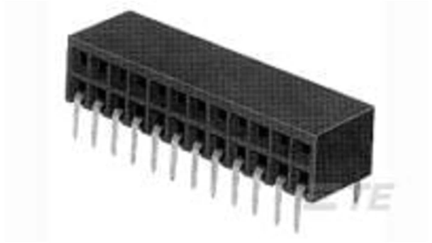 TE Connectivity AMPMODU Series Right Angled Board Mount PCB Header, 84 Contact(s), 2.54mm Pitch, 2 Row(s)