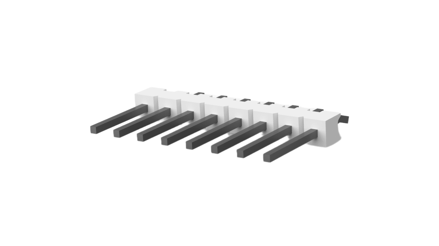 TE Connectivity MTA 100 Series Vertical Board Mount PCB Header, 8 Contact(s), 2.54mm Pitch, 1 Row(s), Unshrouded
