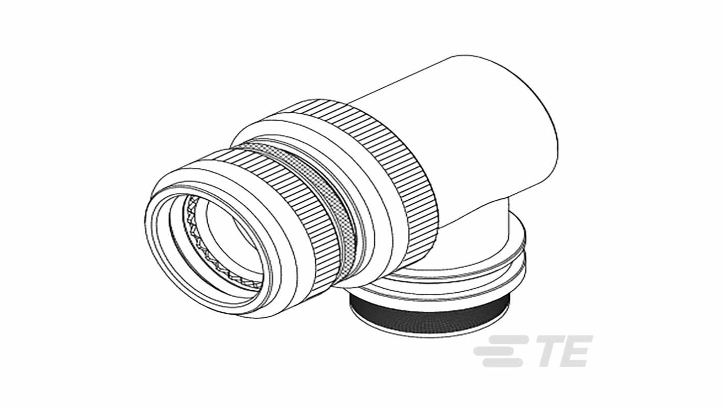 TE Connectivity 圆形连接器外壳, 铝外壳, 尺寸15/D, 直角, TXR系列