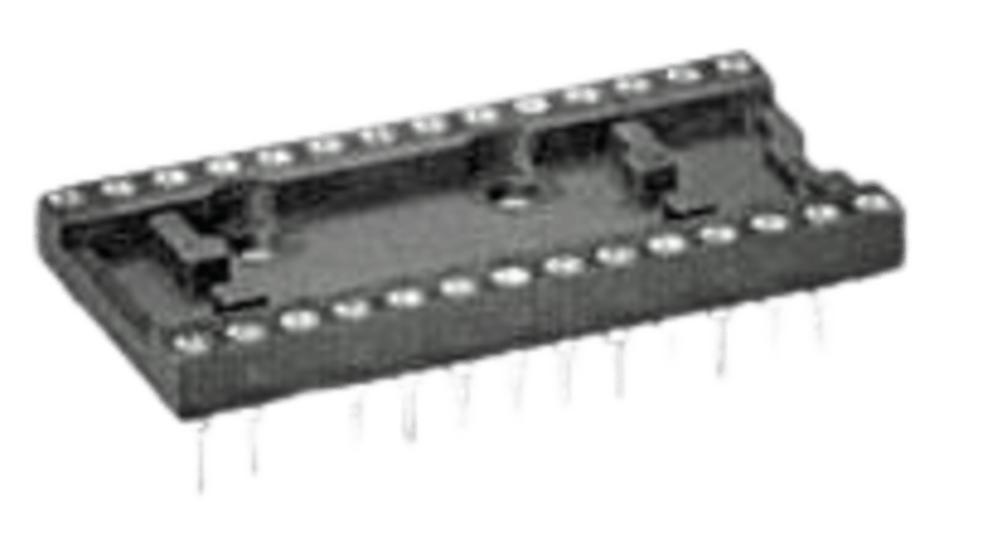 TE Connectivity 2.54mm Pitch 28 Way SMT Box &amp; Tube, Tube IC Socket