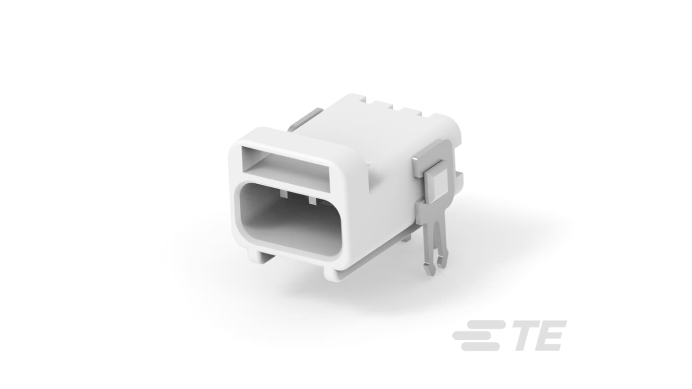 TE Connectivity Miniature Headers, SlimSeal Series Wire to Board, Male, 3-Way, Board Mount, 5A, IP67