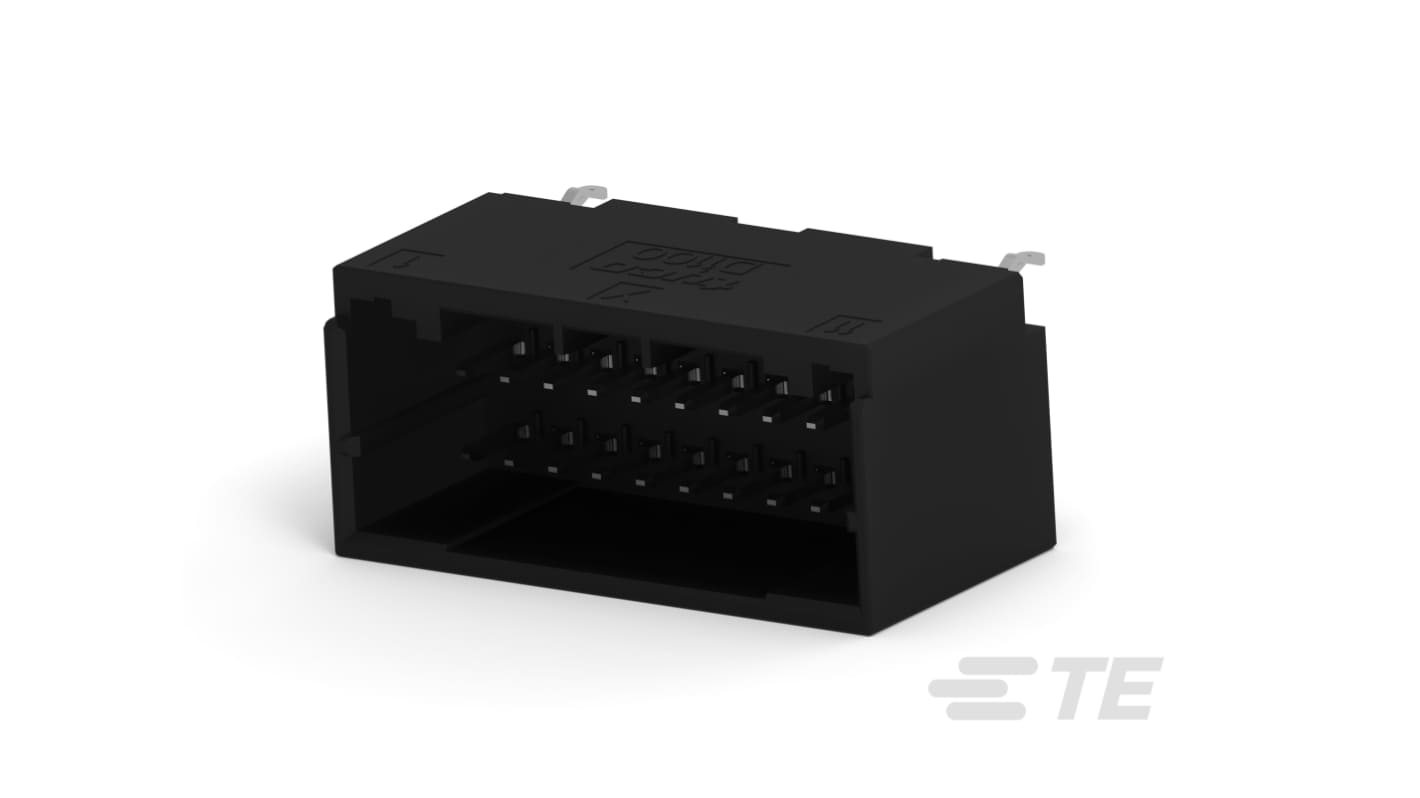 TE Connectivity Dynamic 1000 Series Series Vertical Board Mount PCB Header, 22 Contact(s), 2mm Pitch, 2 Row(s), Shrouded