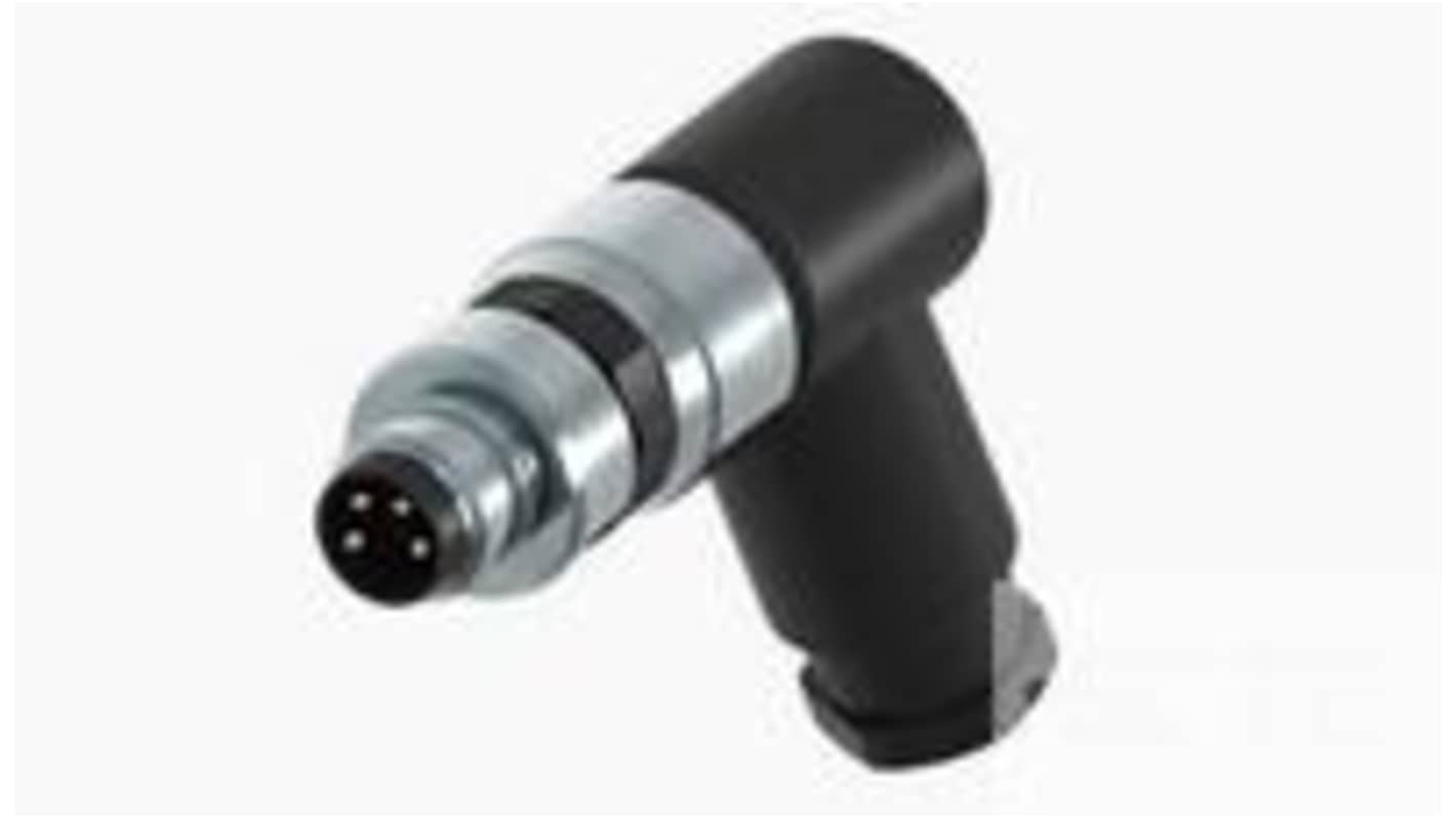 TE Connectivity Industrial Circular Connectors, 4 Contacts, Cable Mount, M8 Connector, Plug, Male, 21209 Series