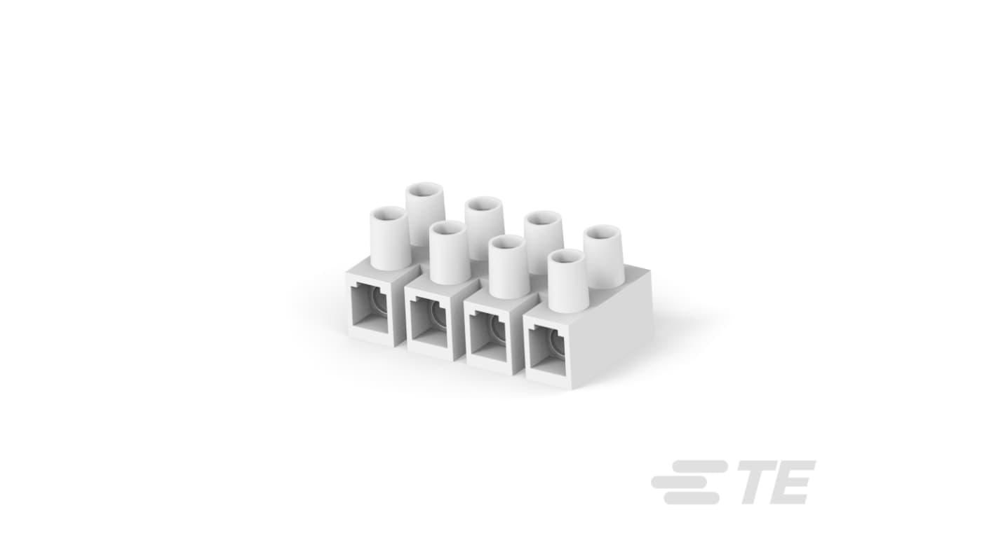 TE Connectivity Barrier Strip, 4 Contact, 14.5mm Pitch, 1 Row, 65A, 600 V