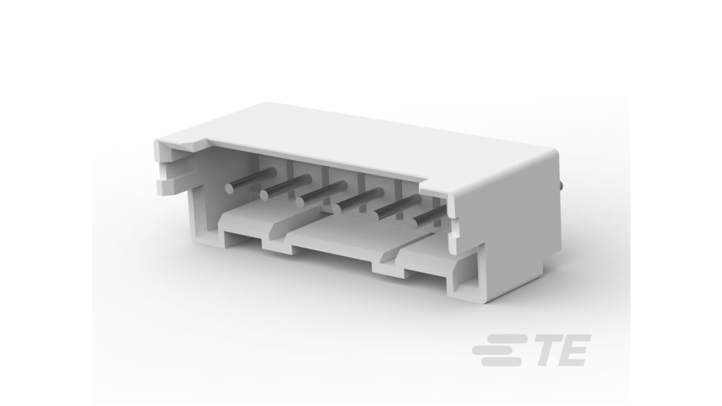 TE Connectivity Economy Power 2.5 Series Vertical Board Mount PCB Header, 7 Contact(s), 2.5mm Pitch, 1 Row(s), Shrouded
