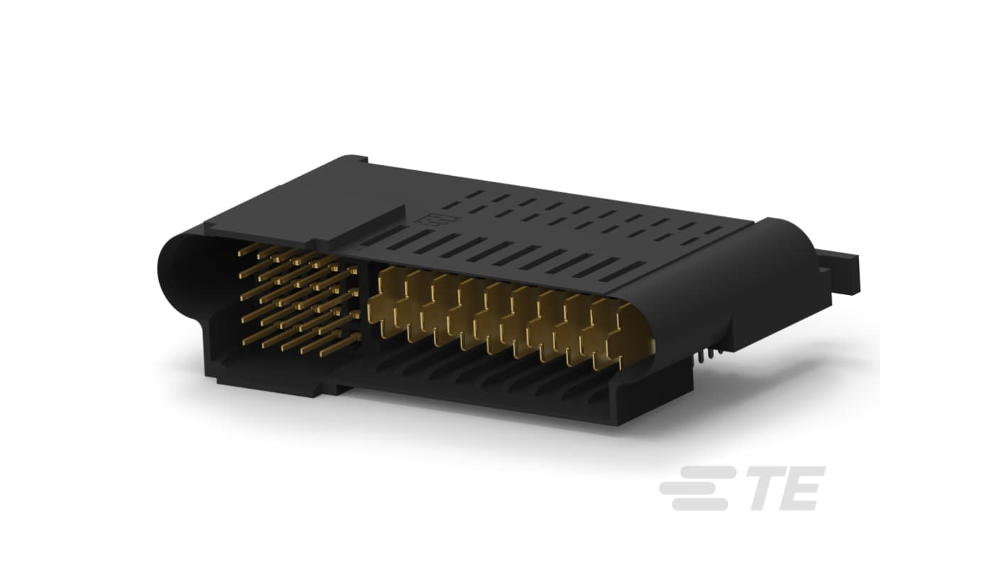 TE Connectivity MINIPAK Series Right Angle Board Mount PCB Header, 35 Contact(s), 2.75mm Pitch, 5 Row(s), Shrouded