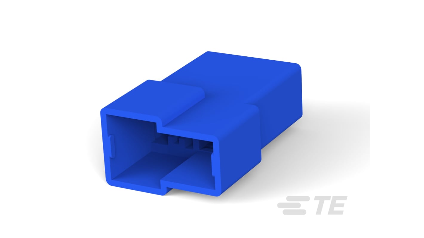 TE Connectivity, FASTIN-FASTON 250 2 Way Polyamide Crimp Terminal Housing, Blue