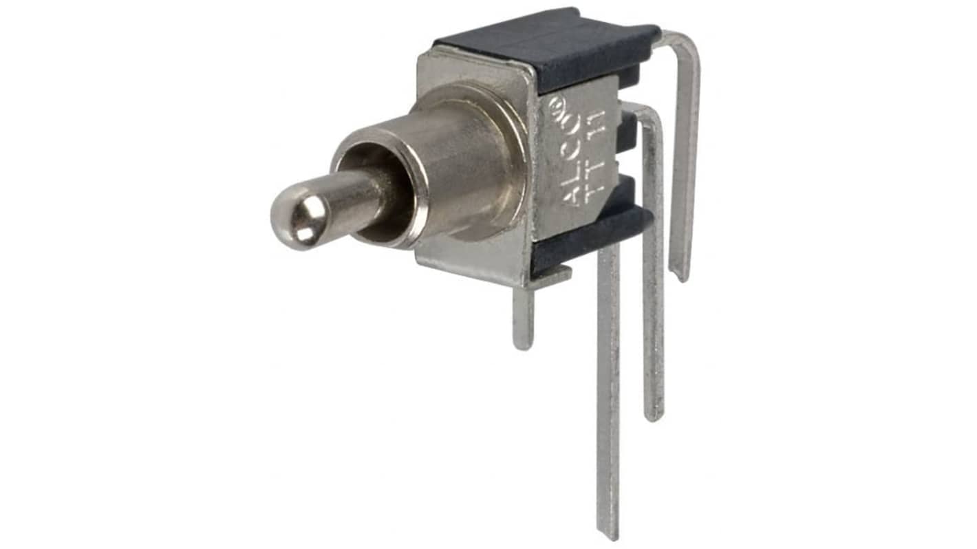 TE Connectivity Toggle Switch, Through Hole Mount, (On)-Off -(On)