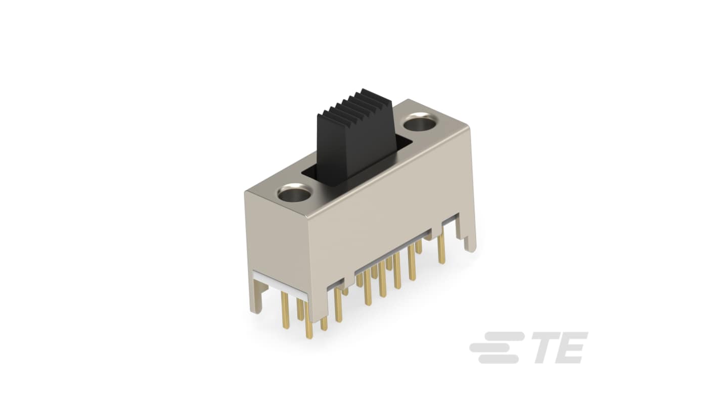 TE Connectivity Slide Switch Four Pole Three Throw On-On-On 300mA Extended