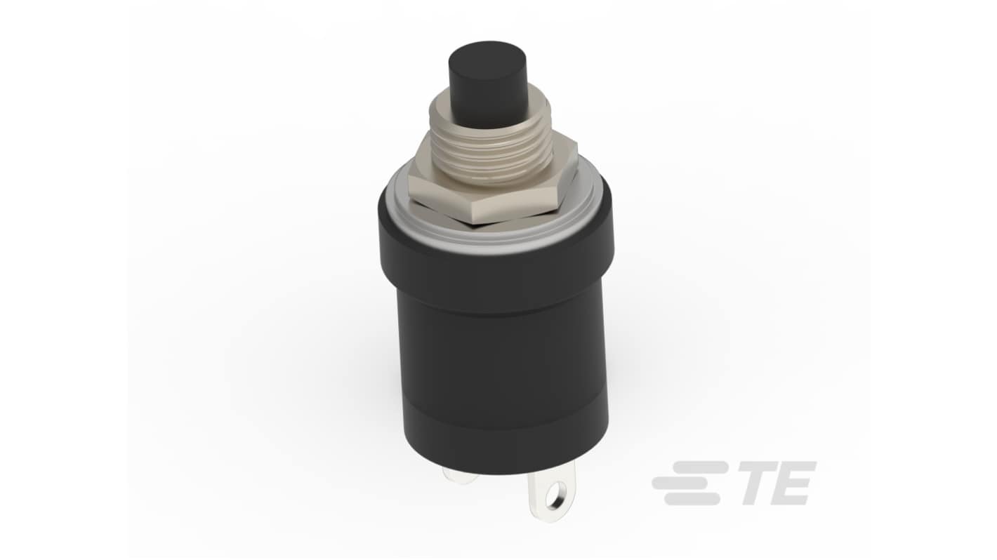 TE Connectivity Alcoswitch Series Push Button Switch, Momentary, SPST, 125V ac