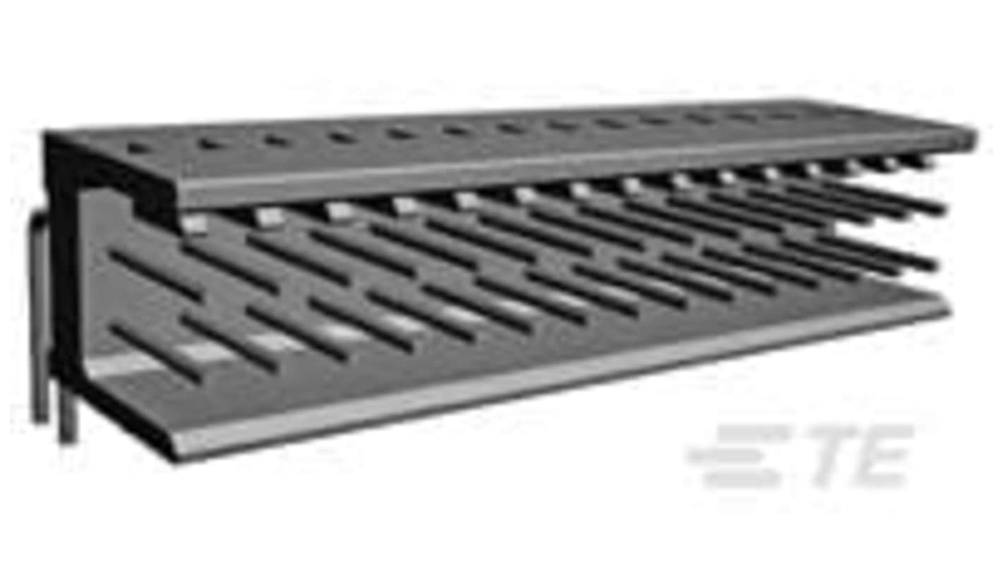 TE Connectivity AMPMODU Series Right Angle Board Mount PCB Header, 24 Contact(s), 2.54mm Pitch, 2 Row(s), Shrouded,