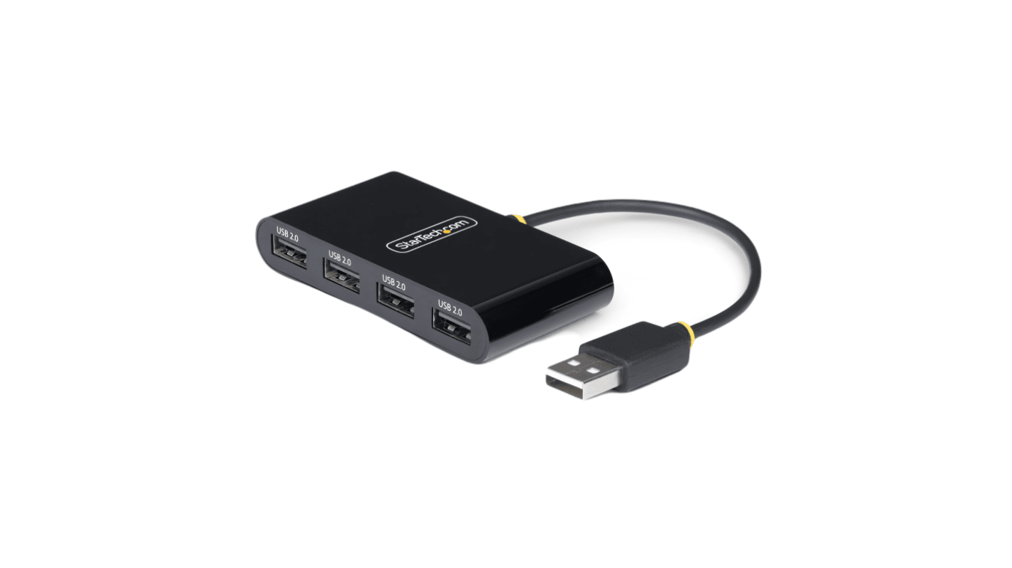 StarTech.com 4 Port USB 2.0 USB C USB C Hub, AC Adapter Powered, 17.4 x 18.5 x 5.8cm