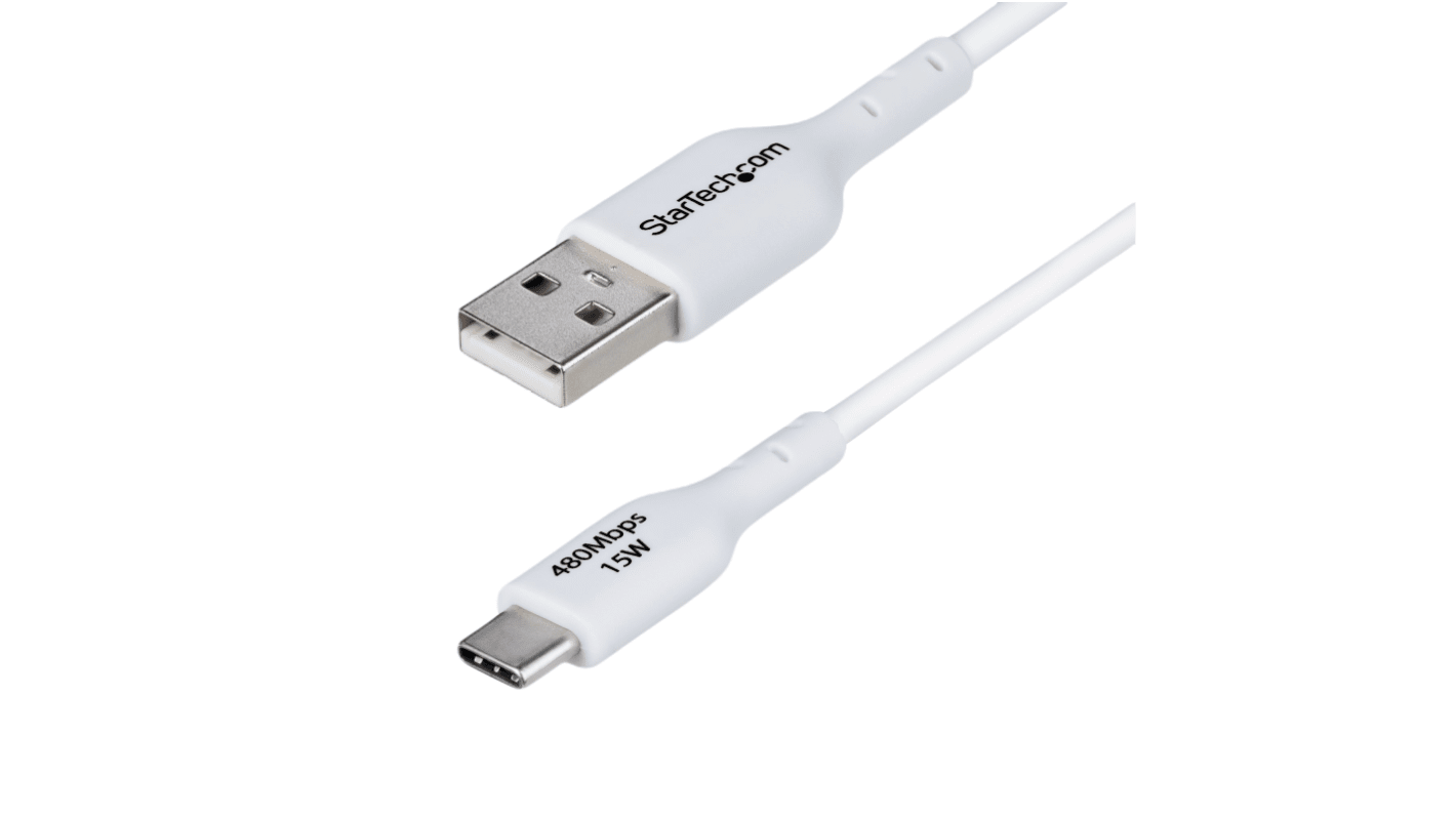 StarTech.com USB 2.0, Male USB A to Male USB C, 480Mbps, 1m