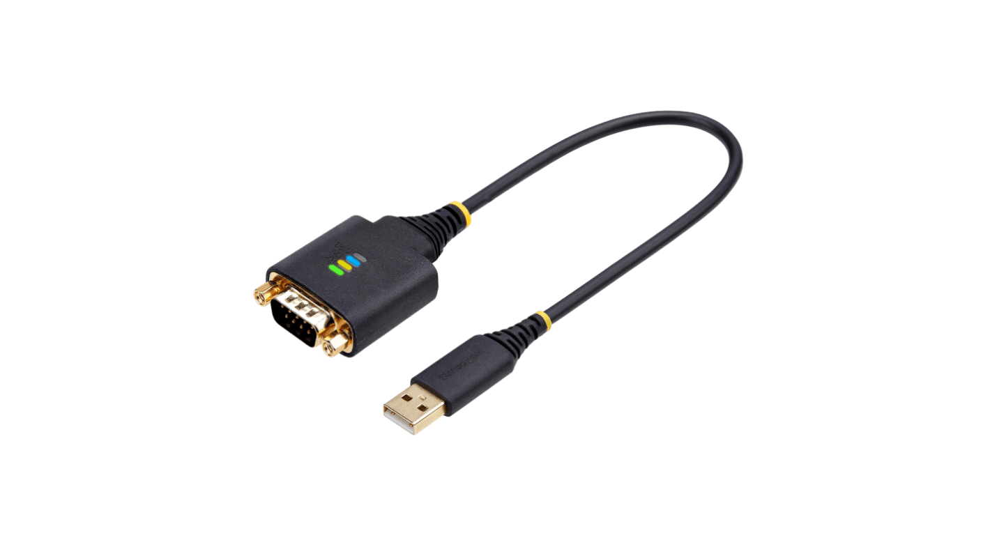 StarTech.com USB 2.0 USB A Male to D-sub 9-Pin Male Male USB Serial Cable Adapter