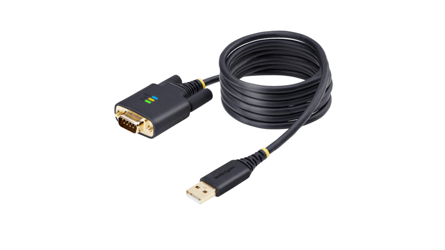StarTech.com USB 2.0 USB A Male to D-sub 9-Pin Male Male USB Serial Cable Adapter