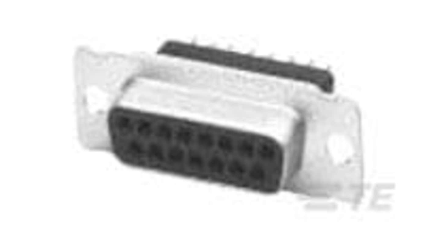 TE Connectivity AMPLIMITE HDP 25 Way Vertical Board Mount D-sub Connector Receptacle, 2.74mm Pitch