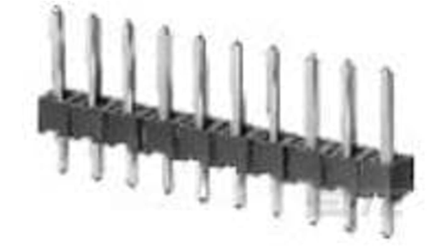 TE Connectivity AMPMODU Series Vertical Board Mount PCB Header, 8 Contact(s), 2.54mm Pitch, 1 Row(s), Unshrouded