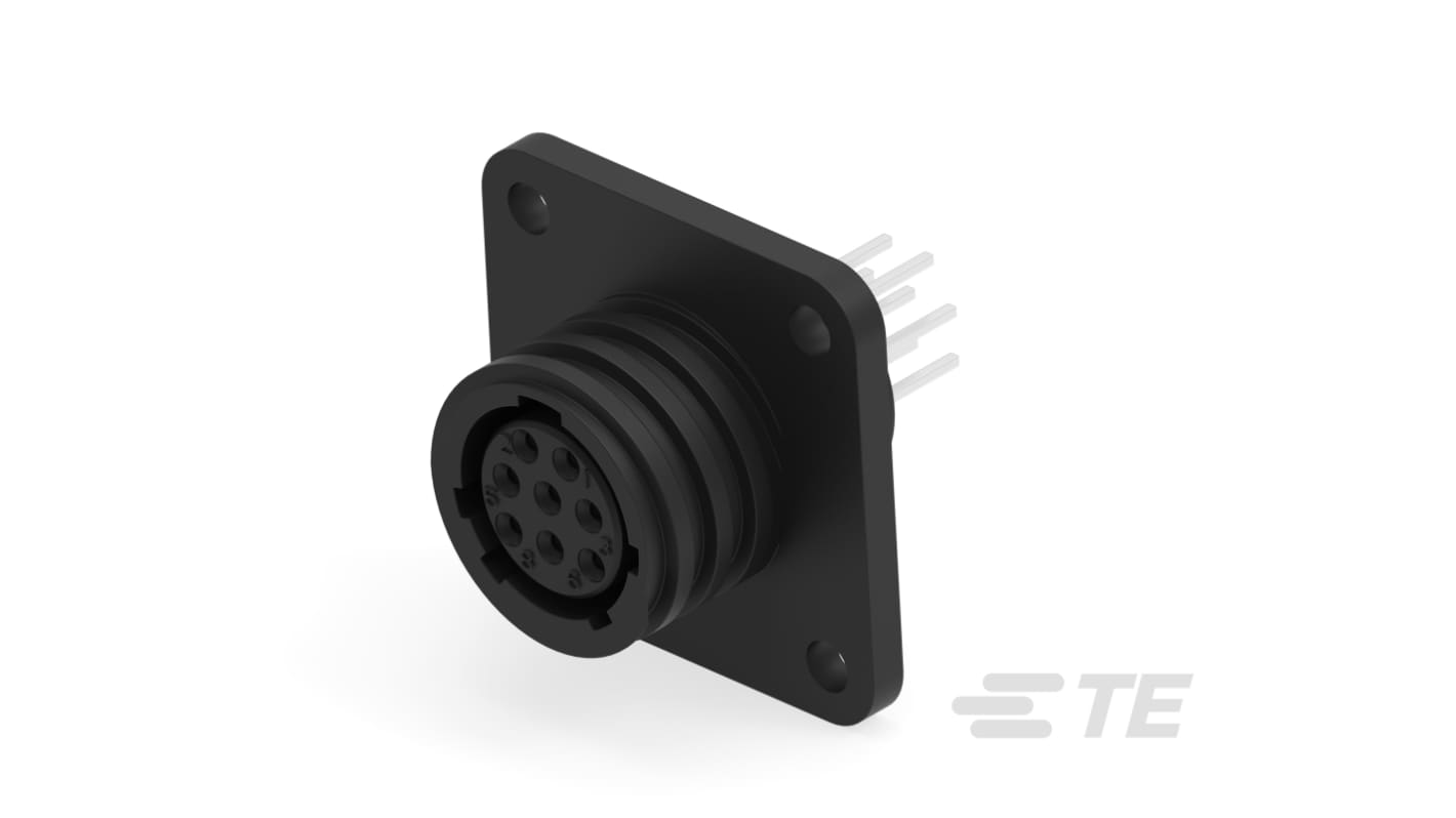 TE Connectivity Circular Connector, 8 Contacts, Panel Mount, Socket, Female, AMP Circular Plastic Connectors Series