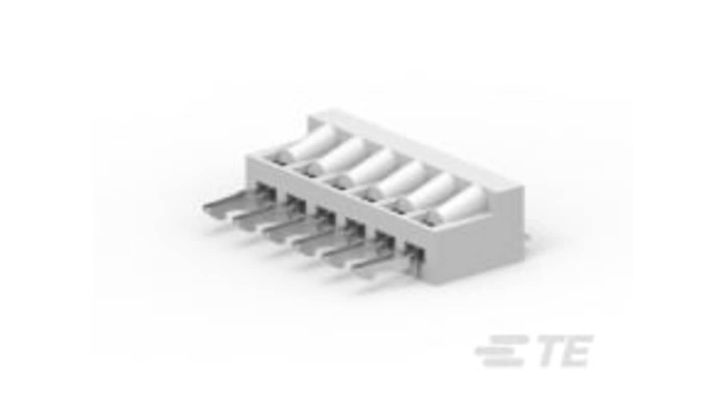 TE Connectivity AMP Series Vertical PCB Mount PCB Header, 6 Contact(s), 2mm Pitch, 1 Row(s), Unshrouded